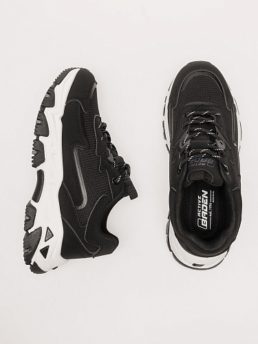 EZ006-020 Кроссовки женские, текстиль/текстиль, чёрный