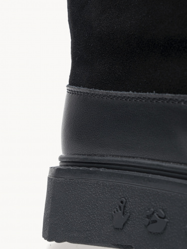 RQ325-011 Ботинки женские, нат.кожа/шерсть, чёрный фото 15