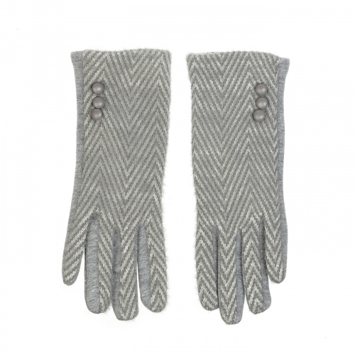 TX023-02 Перчатки женские, текстиль/текстиль, серый