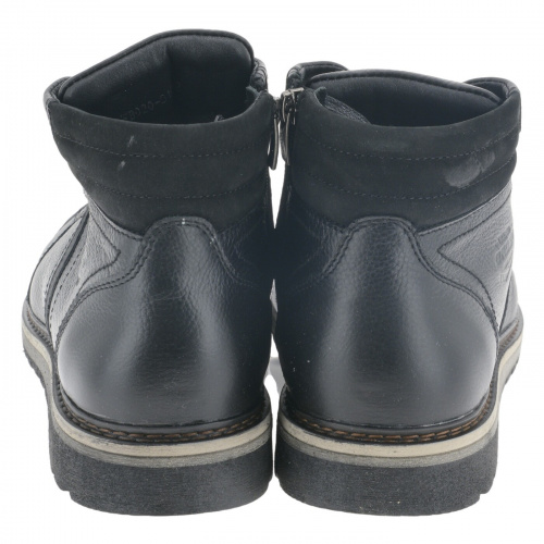 WB020-010 Ботинки мужские, нат.кожа/шерсть, чёрный фото 16