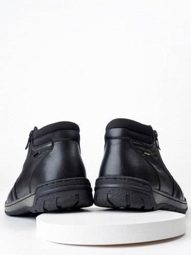 LZ146-030 Ботинки мужские, нат.кожа/шерсть, чёрный фото 5