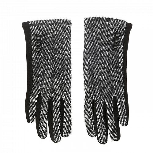 TX023-01 Перчатки женские, текстиль/текстиль, чёрный