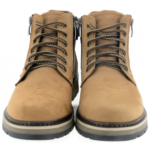 WL019-012 Ботинки мужские, нат.кожа/шерсть, коричневый фото 15