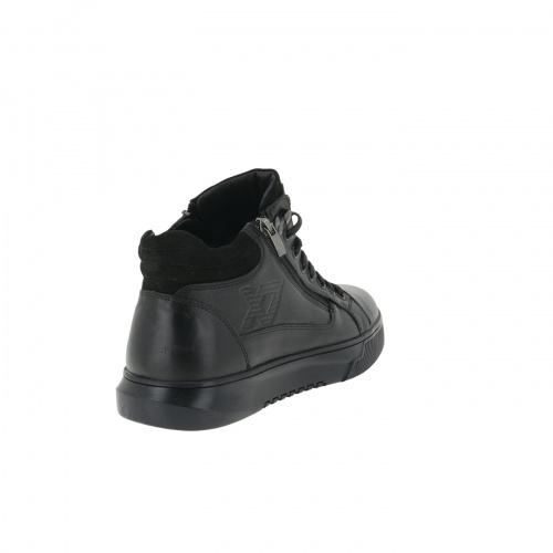 WL070-011 Ботинки мужские, нат.кожа/шерсть, чёрный фото 11