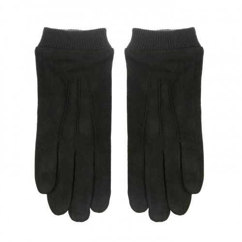 TX032-01 Перчатки мужские, текстиль/текстиль, чёрный