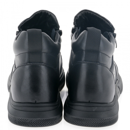 LQ050-011 Ботинки мужские, нат.кожа/шерсть, чёрный фото 16
