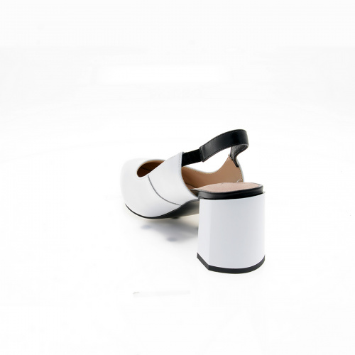 MV813-022 Туфли открытые женские, нат.кожа/иск.кожа, белый фото 9