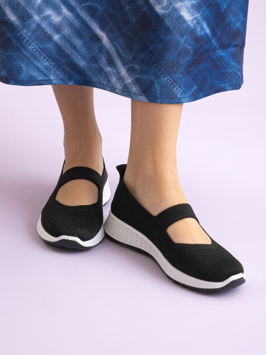 HC012-012 Туфли летние женские, текстиль/без подкладки, чёрный фото 10