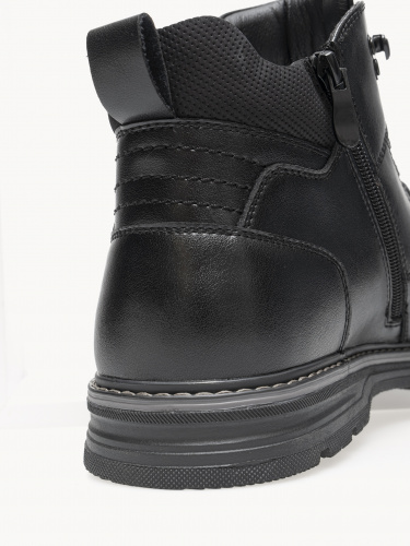 LZ127-040 Ботинки мужские, нат.кожа/шерсть, чёрный фото 10