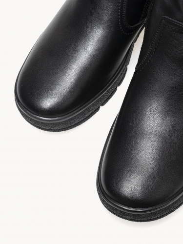 ZN123-091 Ботинки мужские, нат.кожа/шерсть, чёрный фото 4